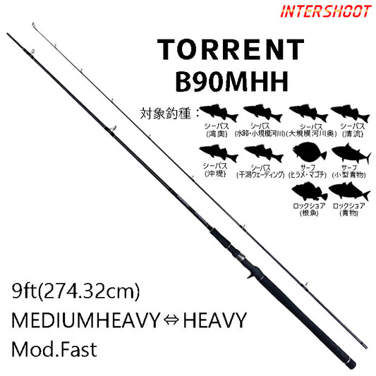 清流シーバスロッド TORRENT B90MH/H