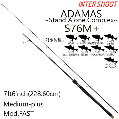 インショアキャスティングロッド ADAMAS S76M+