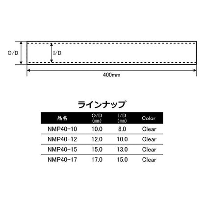 NMP series ニッケルメッシュカーボンパイプ NMP40-10〜NMP40-12 全長40cｍ 内径8ｍｍ〜10ｍｍ 外径10ｍｍ〜12ｍｍ ジャストエース